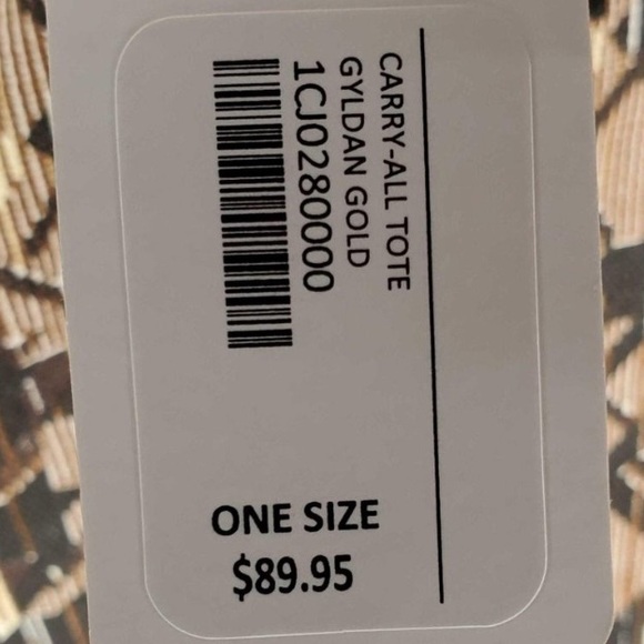 NWT 💛🖤Soft Surroundings XL Carry-All Tote in Glydan Gold💛🖤 - Picture 7 of 7